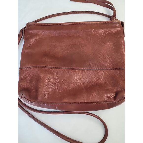 Margot New York VTG Brown Leather Crossbody Purse – Minimalist Classic Bag - Picture 7 of 9